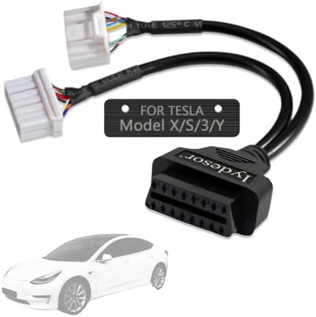 OBD2 Adapter for Tesla Model X/S/Y/3,12 Pin 20 Pin to 16Pin Cable