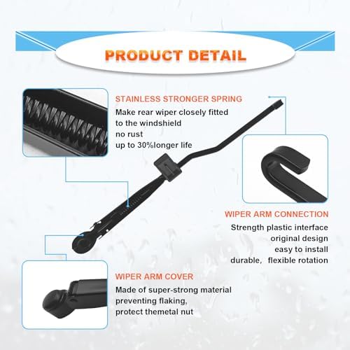 Grand Cherokee 1998-2004 Rear Windshield Wiper Blade Kits, 2 Pack, OEM 5102882AA