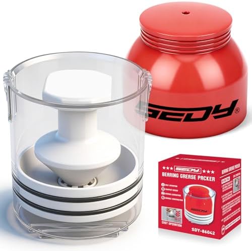 Premium Bearing Packer Kit, Handy Wheel Bearing Packer Tool Portable Wheel Bearing Grease Packer, Effortlessly Flushes Old Grease and Repacks Wheel Bearings