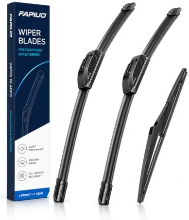 26"+18"+13" Front and Rear Windshield Wiper Blades Replacement for Kia Sedona 2015-2021, Kia Telluride 2020-2025, J-Hook/U-Hook (Set of 3)