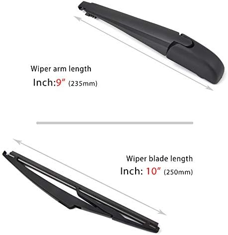 OTUAYAUTO 85242-42040 Rear Windshield Wiper Arm Blade Set - Replacement for Toyota RAV4 2013-2018, Jeep Compass 2017-2023