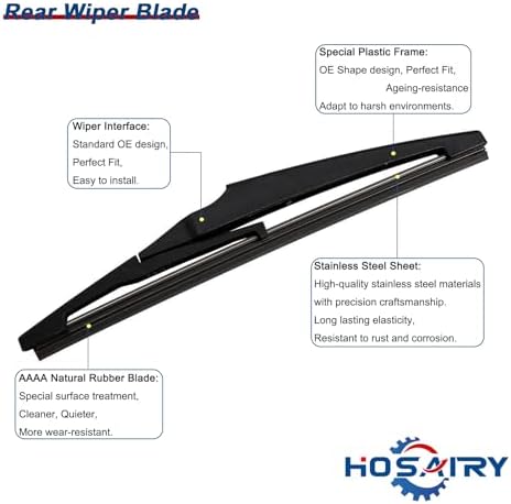 Rear Wiper Arm Blade Set for Chevy spark 2016-2021 Rear Windshield Wiper Arm Blade Assembly 95391372