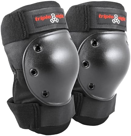 Triple Eight Kneesaver Knee Pads (1-Pair), Black, One Size