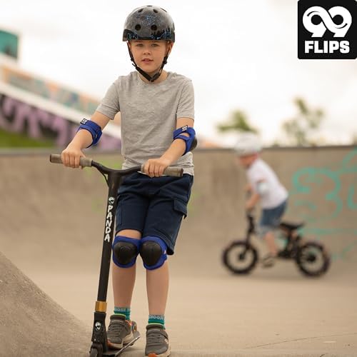99FLIPS Knee Pads for Kids 3-12 Years [6pc] - Skating Protective Gear