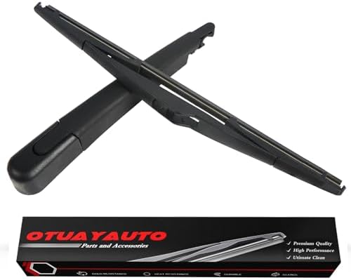 OTUAYAUTO Rear Windshield Wiper Arm Blade Set - Replacement for Hyundai Santa Fe 2019-2021, Elantra GT 2018-2020- Factory Style Back Wiper Cover Accessories Assembly for Rear Window