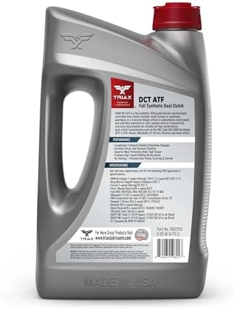 TRIAX DCT ATF - Full Synthetic Dual Clutch Automatic Transmission Fluid - OEM Grade - Compatible with Direct Shift Gearboxes and Dual Clutch Transmissions (5 Quart - 3 Pack)