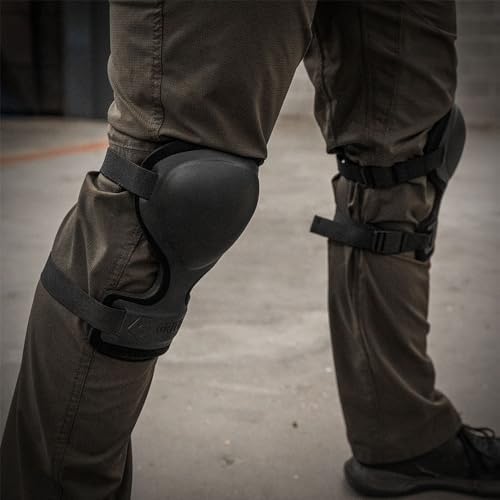 GRITR Tactical Knee Pads - Heavy Duty Professional Knee Protectors, Black