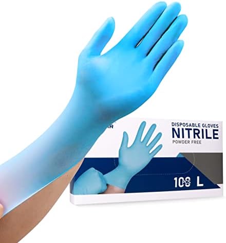 Wostar Nitrile Disposable Gloves Powder & Latex Free 4mil Touch Screen Disposable Non-Sterile Nitrile Exam Gloves