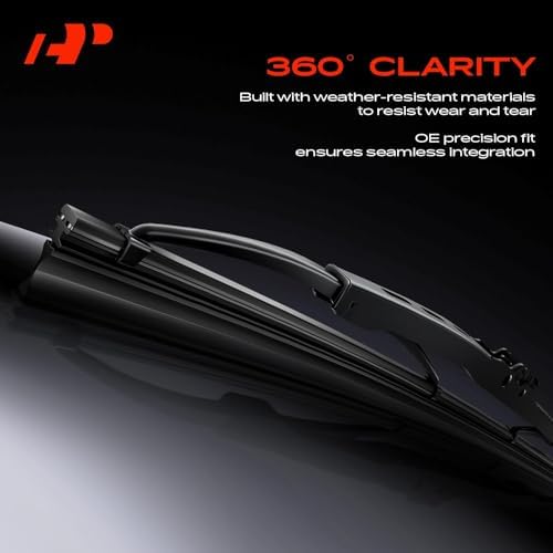 A-Premium 20"+18"+15" Windshield Wiper Blades with Wear Indicator & Towel
