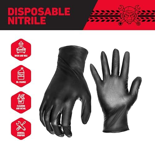 Grease Monkey Work Gloves, Men's Nitrile All Purpose Gloves with Grip for Construction, Safety, Mechanics, Touchscreen