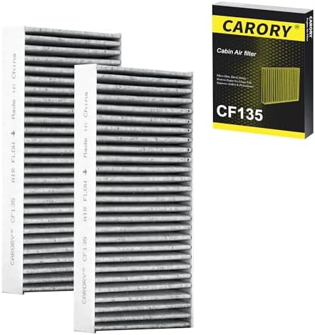 CARORY Cabin Air Filter w/Activated Carbon for Honda Civic (2001-2005), CR-V (2002-2006), Element (2003-2011), Acura RSX (2002-2006), EL, OE# 80292-S5A-003, 80292-S5D-406, CF10135,XC15439, CF135