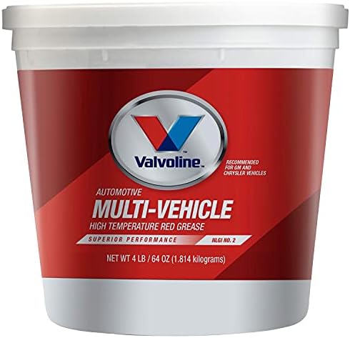 Valvoline Multi-Vehicle High Temperature Red Grease 4 LB Tub, Case of 6