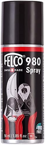 Felco Tool Lubricant (F 980) - Biodegradable Synthetic Maintenance Product Spray Grease,Red, Black