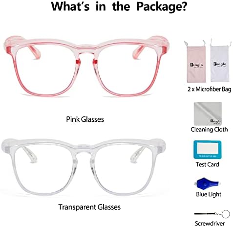Feaglo Safety Glasses, Anti Fog Safety Goggles for Women Men, Blue Light Blocking Stylish Eye Protection Glasses Side Shield