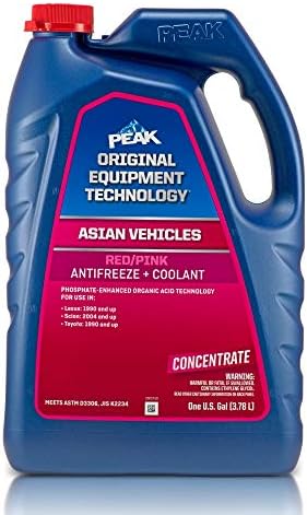 PEAK OET Red/Pink Concentrate Antifreeze/Coolant for Asian Vehicles
