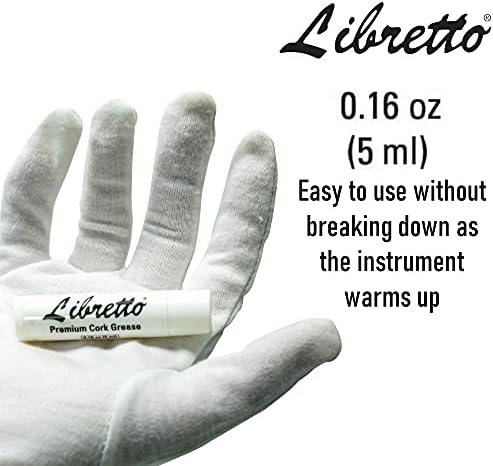 Libretto Premium Brass Slide Grease Stick, 0.16 oz (5 ml), Odorless & Pure, Great Materials from Japan, 100% Special-blended Formula, Thick & Sticky, Best to Extend Life of Trumpet, French Horn & Tuba