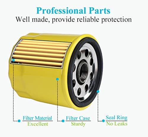 HOODELL 4 Pack 52 050 02-S Oil Filter Fits Kohler Engine, Professional 52 050 02 5205002S 52 050 02-S1 , Extra Capacity Lawn Mower Oil Filter