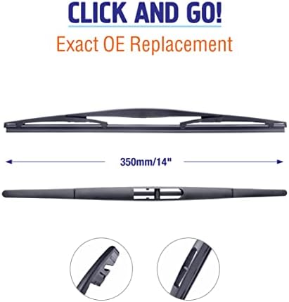 14 inch (14-B) Rear Wiper Blades Replacement for Honda CR-V 2011-2007 Fit 2020-2007 Pilot 2020-2016 Subaru Forester 2018-2006 Outback 19-05 +More BACK Windshield Wiper Blades For My Car Pack of 2