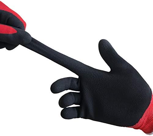 COOLJOB 2 Pairs Gardening Gloves for Men, Breathable Rubber Coated, Medium