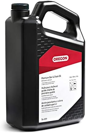 Oregon Premium Bar and Chain Oil, Grease Gun for Chainsaws - 1 Gallon Bottle Oil, Pre Loaded Lubricant Gun