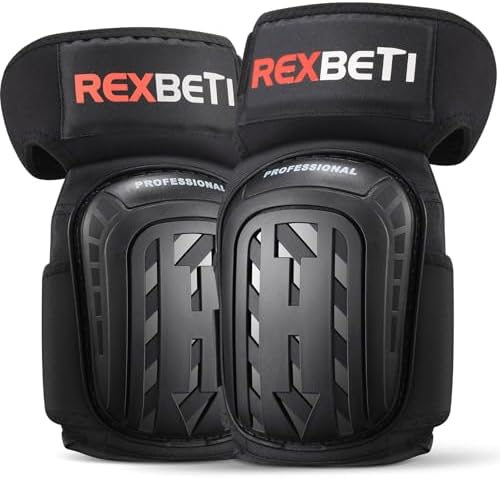 REXBETI Knee Pads for Men, Anti-slip Construction Gel Knee Pads for Work