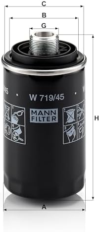 Mann Filter W 719/45 Spin-on Oil Filter