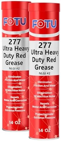 FOTU 277 Ultra Heavy-Duty Red Grease Tube,2-Pack 14oz Wheel Bearing Grease