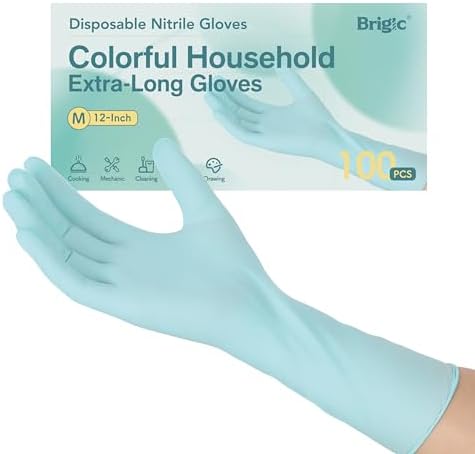 12 Inch Long Cuff Nitrile Gloves, Disposable Gloves