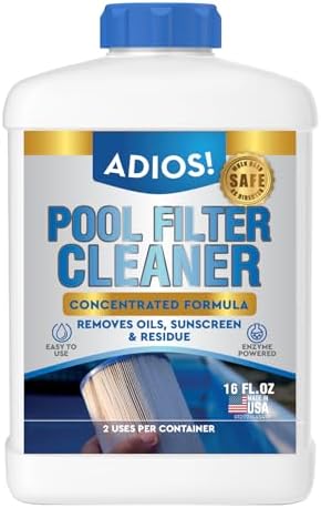 Pool Filter Cartridge Cleaner Soak and Degreaser with Enzymes - 16oz