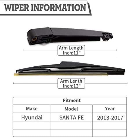 Rear Wiper Arm Blade for Hyundai Santa Fe 2013-2017,Kia Sedona 15-21