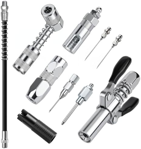 Grease Gun Tips, Quick Lock Grease Coupler Double Handles, 10Pcs