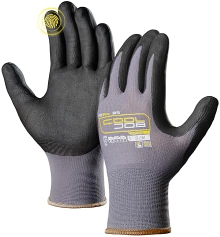 COOLJOB 36 Pairs Safety Work Gloves, Microfoam Nitrile Rubber Coated