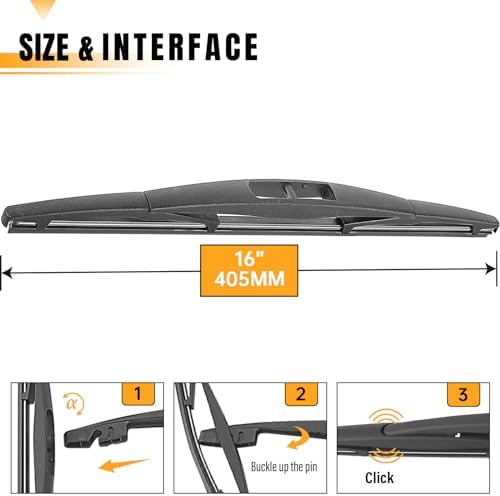 AUTOBOO 16" Rear Wiper Blade Replacement for Honda Odyssey Passport Outback