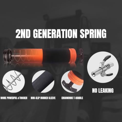 Thorstone 7000PSI Heavy Duty Pistol Grip Grease Gun Kit, 14oz, 7PCS