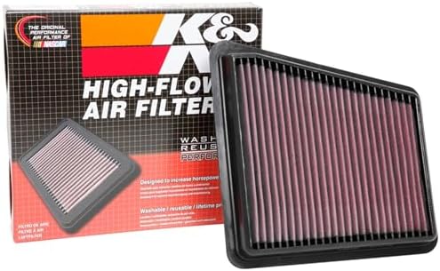 K&N High-Flow Original Lifetime Engine Air Filter: Washable, 33-5073