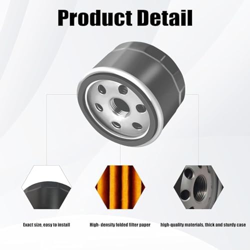 4PCS 12-050-01-S Oil Filter for 12 050 01 12 050 01-S1 KH-12-050-01-S KH-12-050-08, AM125424, 49065-7007 49065-0721 492932S Cub Cadet, Craftsman, Troy Bilt, Toro Lawn Mower Oil Filter
