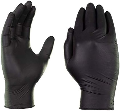 X3 Nitrile Disposable Gloves Latex Free 3 mil Black for Cooking Food Prep