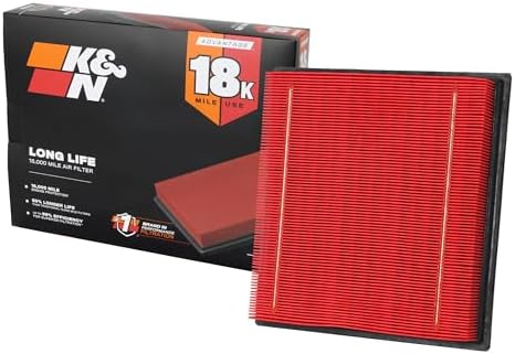 K&N Engine Air Filter:Long Life 18,000 Mile Replacement AirFilter:Compatible with 2002-2026 Ford/Lincoln Truck and SUV(F150, F150 Raptor,Expedition,Navigator, F250, F350, F450, F550, F650),KNA-2385