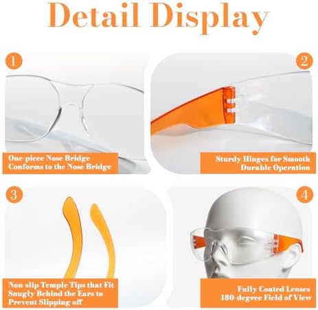 BIRDDIE Safety Glasses Anti Fog 20pcs For eye protection at work Unisex