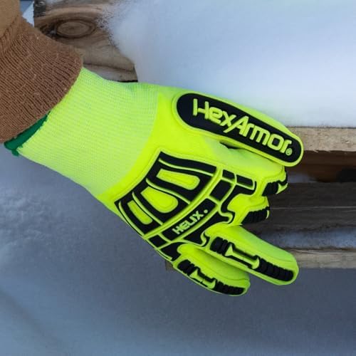 HexArmor Cold Weather Helix Series Gloves | Cut and Puncture Resistant | High-Dexterity | Touchscreen Capable