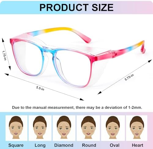 OXG 4 Pack Safety Glasses Anti Fog Goggles, Blue Light Blocking Stylish Safety Glasses for Women Nurses Protective Eyewear