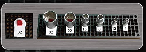 Socket Size Marker/Labels (SAE/Metric) - Accessory for Organizer Genie Pegboards to Label Sockets for Size or Standard (SAE/Metric)