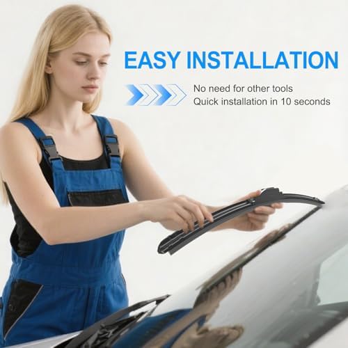 CJPPPZIW® Windshield Wipers-28"+20"+16" Replacement for 2011-2020 Toyota Sienna OEM Quality Premium All-Season Front Rear Wiper Blades (Pack of 3)