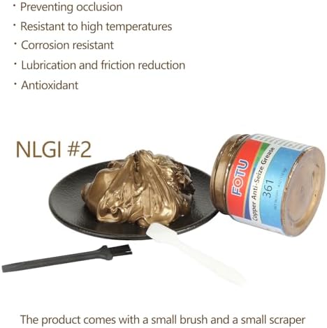 FOTU 361 Copper Anti‑Seize Grease,High Temp for Bolts,Nuts & Thread Parts
