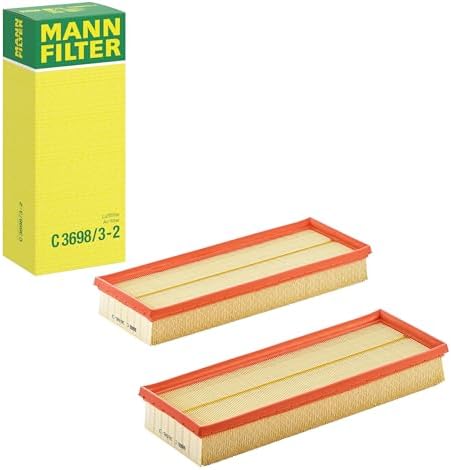 Mann Filter C 3698/3-2 Engine Air Filter Replacement Set Compatible With Various Mercedes-Benz Vehicles (1999-2015)