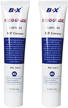 Food Grade Grease Food Safe Machine Lubricant for Frozen Dessert Equipment, O-Ring Lubricants 2X4oz