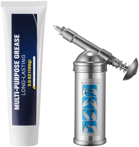 Mini Grease Gun with Bicycle Grease, Small Lubricant Gun with Nozzle