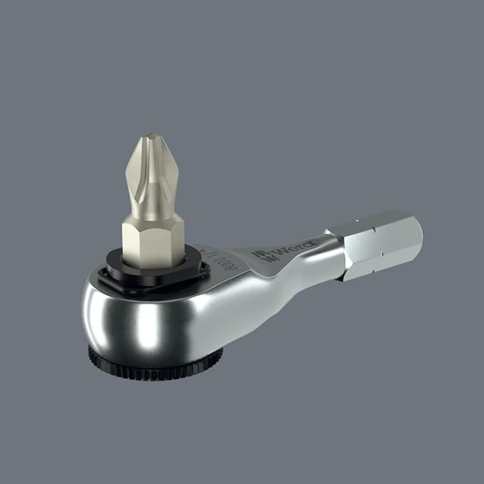 Wera Tools 05003662001 8011 Zyklop Mini 4 Bit ratchet, 1/4", 1/4" x 50 mm
