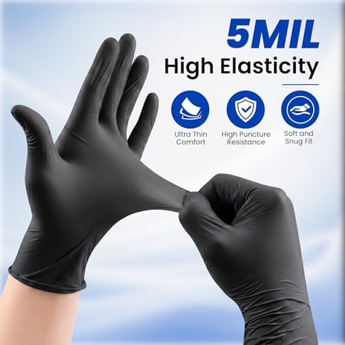 Nitrile Disposable Gloves 5 Mil, Medium, 100 Count