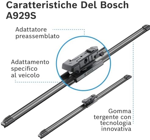BOSCH 3397118929 AeroTwin Wiper Blade Combo - Set of 2 (24"& 19") Pinch Tab